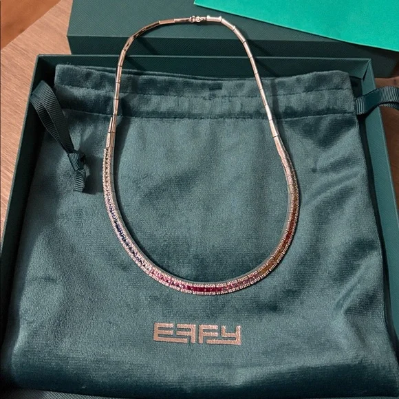 EFFY watercolors sapphire necklace in box - Picture 2 of 8